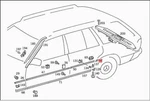 Genuine Mercedes S124 W124 Protective Strip Right Rear Fender 1246901662. Fixed Price $97.10.