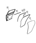 Genuine Mopar Rear Door Mounted Weatherstrip Right 5008880AD. Fixed Price $103.67.