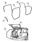 Genuine Mopar Front Door Opening Weatherstrip Left 5076863AG. Fixed Price $122.21.