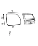 Genuine Mopar Lift-gate Weatherstrip 68479380AA. Fixed Price $70.85.
