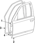 Genuine Ford Door Weather-strip F2AZ-5420531-B. Fixed Price $95.78.