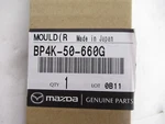 Genuine Mazda BP4K-50-660G Passenger Rear Belt Moulding Sweep 04-09 3 Hatchback. Fixed Price $64.53.