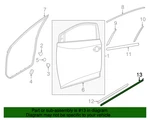 New Genuine Nissan Seal-front Door Parting Rh 808385AA1B / 80838-5AA1B Oem. Fixed Price $130.00.