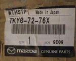 Mazda Wthstp(l),glass-right Door TKY07376X / TKY0-73-76X New Oem Free Shipping. Fixed Price $60.00.