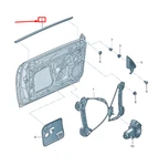 New Vw Beetle Front Right Outer Door Belt Molding 5C5837478B5AP Genuine. Fixed Price $171.57.