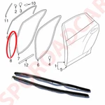 Rear Door Weatherstrip Seal Lh 2P For Hyundai 2009-2015 Equus Genuine Parts. Fixed Price $39.99.