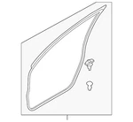 Genuine Mazda Door Weather-strip D10E-58-760. Fixed Price $38.37.