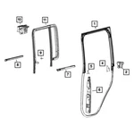 For Jeep Wrangler 2018-2025 68271731AG Rear Left Outer Door Seal. Fixed Price $34.98.