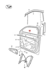 Genuine Vw Tiguan Window Slot Seal With Trim Strip Black/chrome 5NN837475AVNH. Fixed Price $124.59.