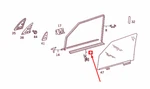 Mb W126 Sealing Rail For Front Door Window Interior, A1267250165. Fixed Price $50.31.
