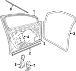 Genuine Volkswagen Weather-strip On Body 5H4-867-911-A-9B9. Fixed Price $209.07.
