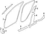 Genuine Nissan Body Weather-strip 76922-7LF0A. Fixed Price $165.90.