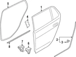Genuine Volkswagen Door Weather-strip 5H4-839-700-A-9B9. Fixed Price $41.82.