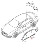 Audi Window Slot Seal With Trim Strip Chrome 4G8853763H2ZZ 12-17 No Duty To. Fixed Price $163.85.