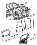 Genuine Mopar Rear Door Seal Right 68078282AB. Fixed Price $44.47.