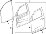 Genuine Gm Front Passenger Side Door Auxiliary Weatherstrip 23317070. Fixed Price $41.47.