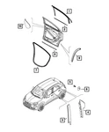 Genuine Mopar Rear Door Mounted Weatherstrip 68302396AA. Fixed Price $99.70.