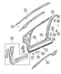 Genuine Mopar Front Door Weatherstrip Right 4717720AA. Fixed Price $121.91.