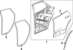 Genuine Acura Weatherstrip L Rear 85153431. Fixed Price $53.07.