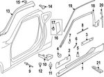 Genuine Nissan Weather-strip On Body 76861-6GP0A. Fixed Price $387.58.