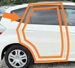 Honda Genuine Fit GE8/9 1.5L Jazz Rear Door Weatherstrip Rh 72810-TF0-003. Fixed Price $105.00.