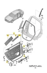 Audi Door Window Belt Weatherstrip 4G8837480L. Fixed Price $90.18.