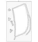 Genuine Honda Door Weather-strip 72850-T6Z-A11. Fixed Price $100.77.