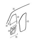 Genuine Mopar Front Door Opening Weatherstrip Left 68400039AA. Fixed Price $60.70.