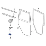 For Jeep Wrangler 2019-2025 68598910AB Rear Right Lower Door Shell Seal. Fixed Price $28.59.