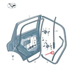 Vw Touareg Rear Right Outer Door Seal Rubber 7P0839762K Original No Duties. Fixed Price $159.31.