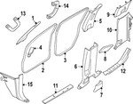 Nissan 76924-9BU0A Rear Lh Weather-strip 22-25 Frontier #3 Image New Genuine. Fixed Price $79.97.