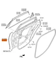 Genuine New Rear Door Partitioning Rh Weatherstrip Hyundai Genesis 2014-2016. Fixed Price $71.13.
