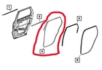 Dodge Durango 2011-26, Left Rear Door Opening WEATHERSTRIP,55399187AG. Fixed Price $44.99.