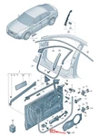 New Audi A7 Sportback Front Right Outer Door Seal Rubber 4G8837912A. Fixed Price $87.00.