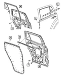 Genuine Mopar Rear Door Mounted Weatherstrip Right 5074648AE. Fixed Price $149.41.
