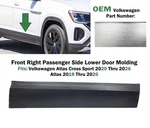 2018-26 Volkswagen Atlas Cross Sport Right Front Lower Door Molding 3CN854940F9B. Fixed Price $60.00.