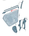 New Volkswagen Arteon 3H7 Rear Right Door Rubber Seal 3G8839480C No Duty To. Fixed Price $114.52.