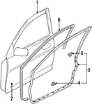 New Oem 100% Genuine Mazda Door Weather-strip BC1D-59-760E. Fixed Price $91.54.