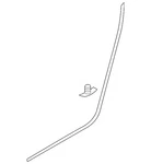 Genuine Volkswagen Door Weather-strip 5H4-839-699-A-9B9. Fixed Price $35.72.