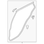 Genuine Mazda Door Weather-strip D10E-73-760. Fixed Price $46.96.