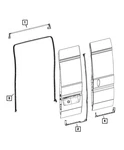 Genuine Mopar Cargo Door Weatherstrip 68229639AD. Fixed Price $124.00.
