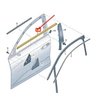 New Audi A3 Sportback Front Rh Outer Window Slot Seal 8Y0837476B3Q7 Original. Fixed Price $99.64.