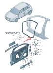 New Audi A1 MK1 Front Right Inner Door Seal Rubber 8X4831722C Original. Fixed Price $80.26.