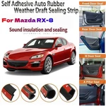 Weather Draft Wind Noise Reduction For Mazda RX-8 Door Rubber Seal Strips. Fixed Price $60.35.