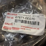 67871-0E070 New Sealed Lexus Rx Right Rear Door Weatherstrip. Years 2016-2022. Fixed Price $50.00.