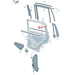 New Volkswagen Tiguan AD1 Rear Left Door Molding Seal 5NN839475AVNH No Duties. Fixed Price $157.76.