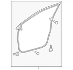 Genuine Lexus Door Weather-strip 67862-78010. Fixed Price $214.79.