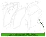 2017 -2023 Oem Mazda CX-5 Left Rear Door Wheelhouse Weatherstrip # KB7W-73-76ZA. Fixed Price $44.00.
