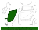 Toyota Oem 2020 Highlander Right Rear Door Weatherstrip 678710E080 New In Packag. Fixed Price $84.00.