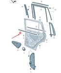 New Volkswagen Tiguan AD1 Rear Right Inner Door Rubber Seal 5NN839480 No Duty. Fixed Price $74.90.